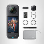 Insta360 X5 Paquete Esencial - Cámara de acción 8K 360°, Negro medianoche, Paquete Essentials