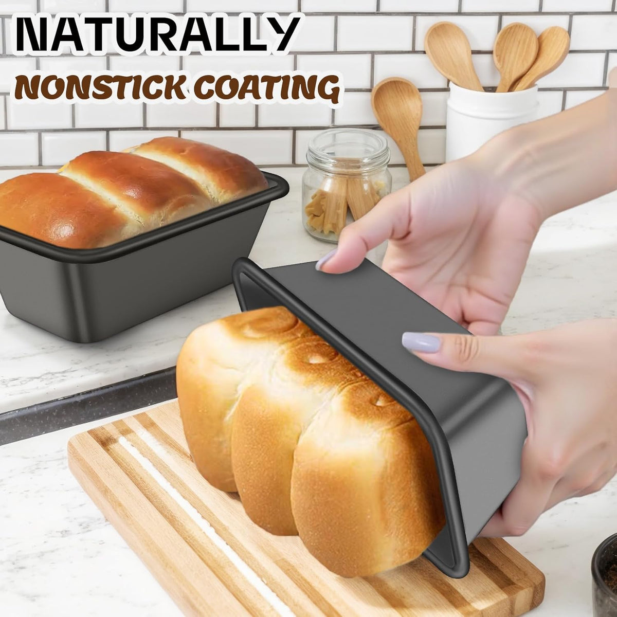 Juego de Moldes para Hornear, Juegos de Utensilios Antiadherentes para Hornear, Moldes para Horno para Cocinar, AIVIKI Juego de 6 Piezas de Bandejas para Hornear Incluyendo Bandeja para Galletas