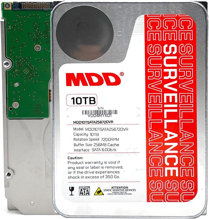 MDD (MDD10TSATA25672DVR) 10TB 7200RPM 256MB caché SATA 6.0Gb\/s 3.5...