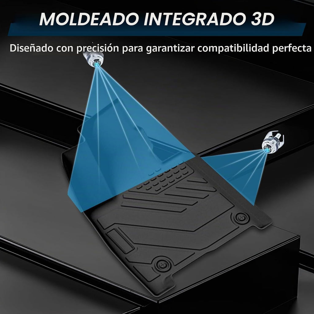 Alfombrillas personalizadas para Hyundai Santa Fe de 6 y 7 asientos (híbridos y de gas) 2024 2025 2026 (híbridos y gas), protección TPE para todo tipo de clima, alfombrilla de carga con alfombrilla de