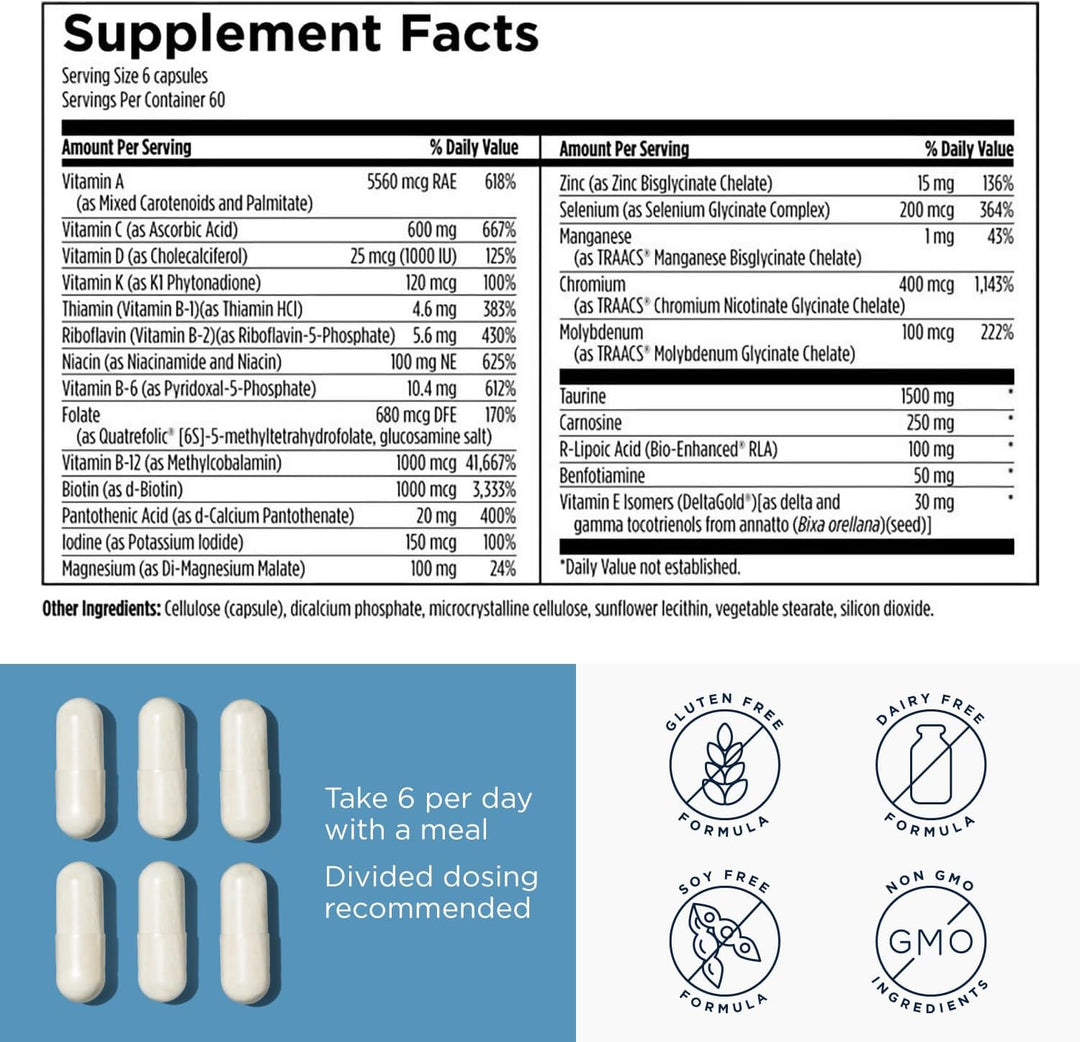 Designs for Health Metabolic Synergy - Suplemento multivitamínico y...