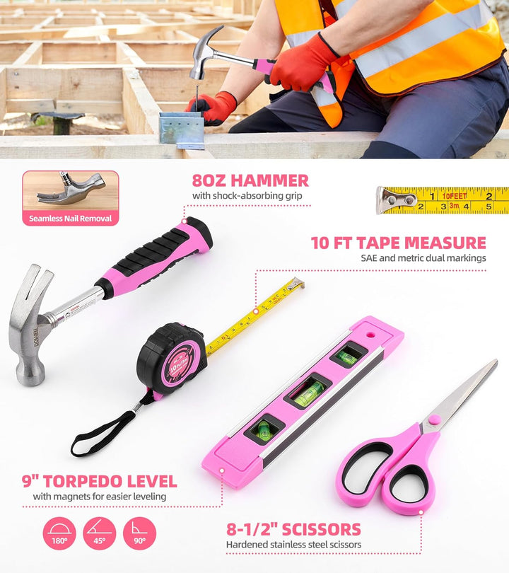 DOWELL Kit de herramientas de reparación del hogar de 123 piezas co...