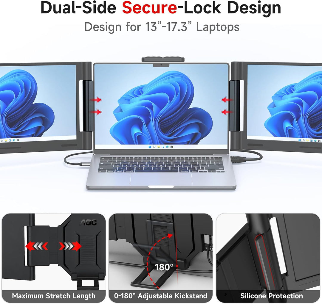 AOC Extensor de pantalla para laptop de 14 pulgadas, monitor portát...