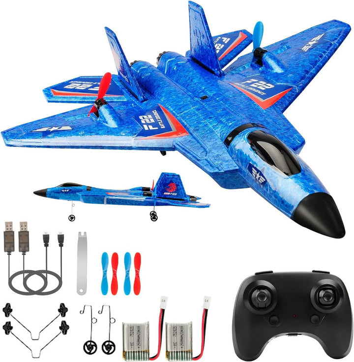 RoofWorld Avión RC, avión RC F22 listo para volar, avión de control...