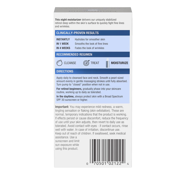 Neutrogena - Crema hidratante de noche Rapid Wrinkle Repair Retinol...