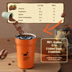 CHEERFUL GOAT Taza de viaje instantánea con forro de cerámica para café frío – Café de bolsillo especial 100% arábica, liofilizado para frescura, sin azúcar, sin aditivos, tapas dobles con tapa de