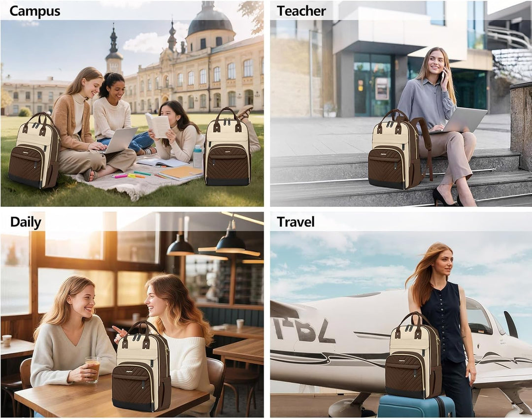 Mochila para laptop para mujer, bolsa de trabajo, mochila de viaje...