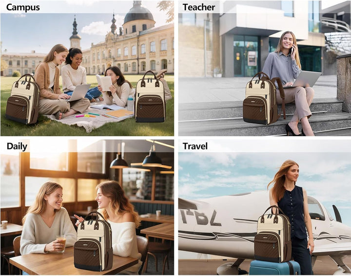 Mochila para laptop para mujer, bolsa de trabajo, mochila de viaje...