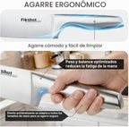 Juego de 14 bloques de cuchillos de acero inoxidable alemán con afilador