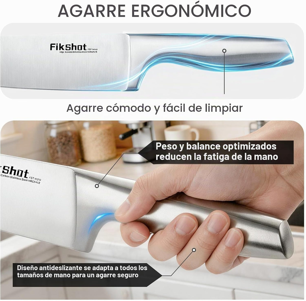 Juego de 14 bloques de cuchillos de acero inoxidable alemán con afilador