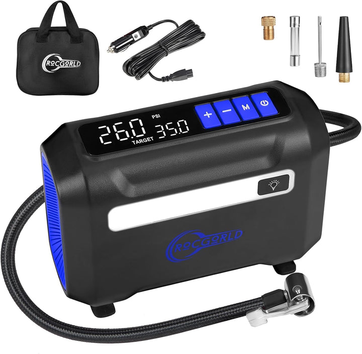 ROCGORLD R8 Inflador de Neumáticos Compresor de Aire Portátil, Comp...
