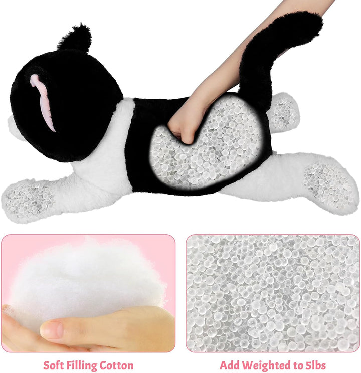 Wepop Animales de Peluche con Peso de 5 Libras, Peluche de Gato Gra...