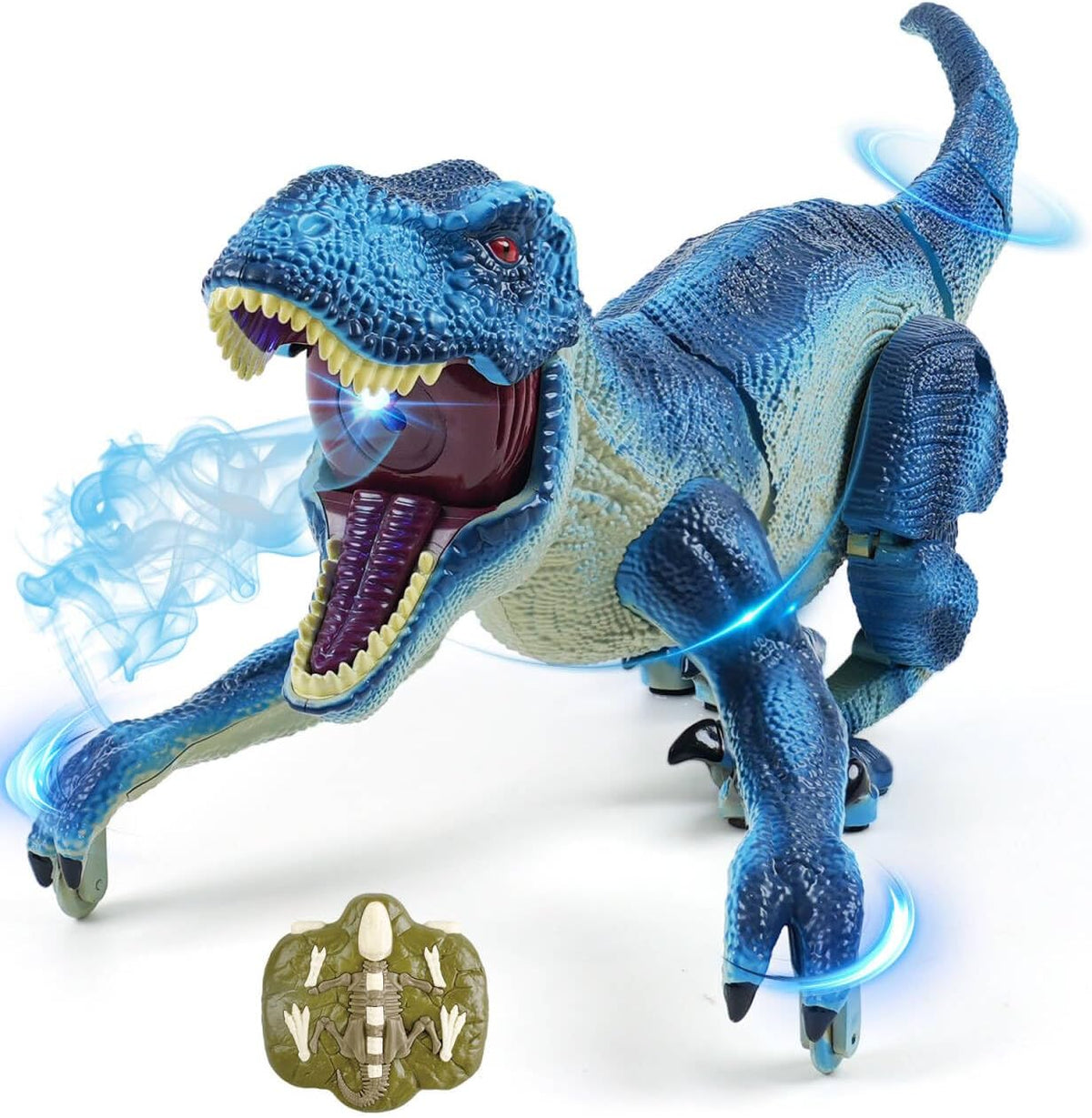 Juguetes de dinosaurio para niños de 3 a 5 4 a 7 8 a 12 años – Dinos para caminar con control remoto, regalos de cumpleaños para niños de 3, 4, 5, 6, 7, 8, 9, 10, 11, 12 años, juguete interactivo con aerosol, luz y rugido
