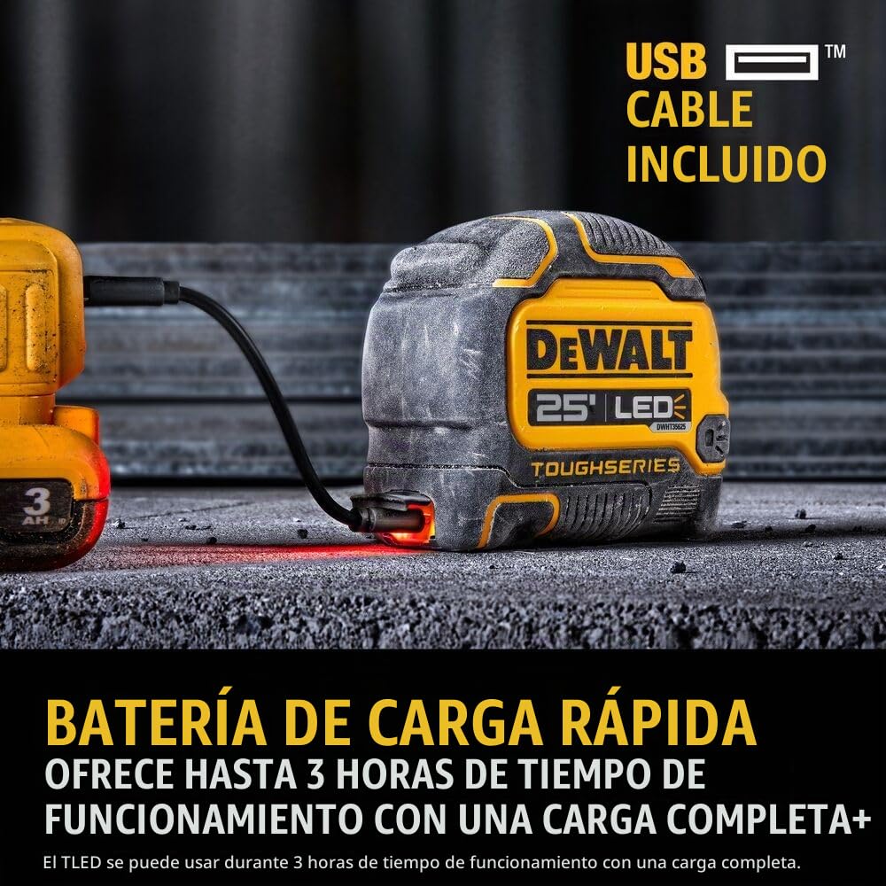 Cinta métrica iluminada de 25 pies