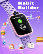 BIGGERFIVE Reloj inteligente para niños, reloj de fitness de 1.8 pies