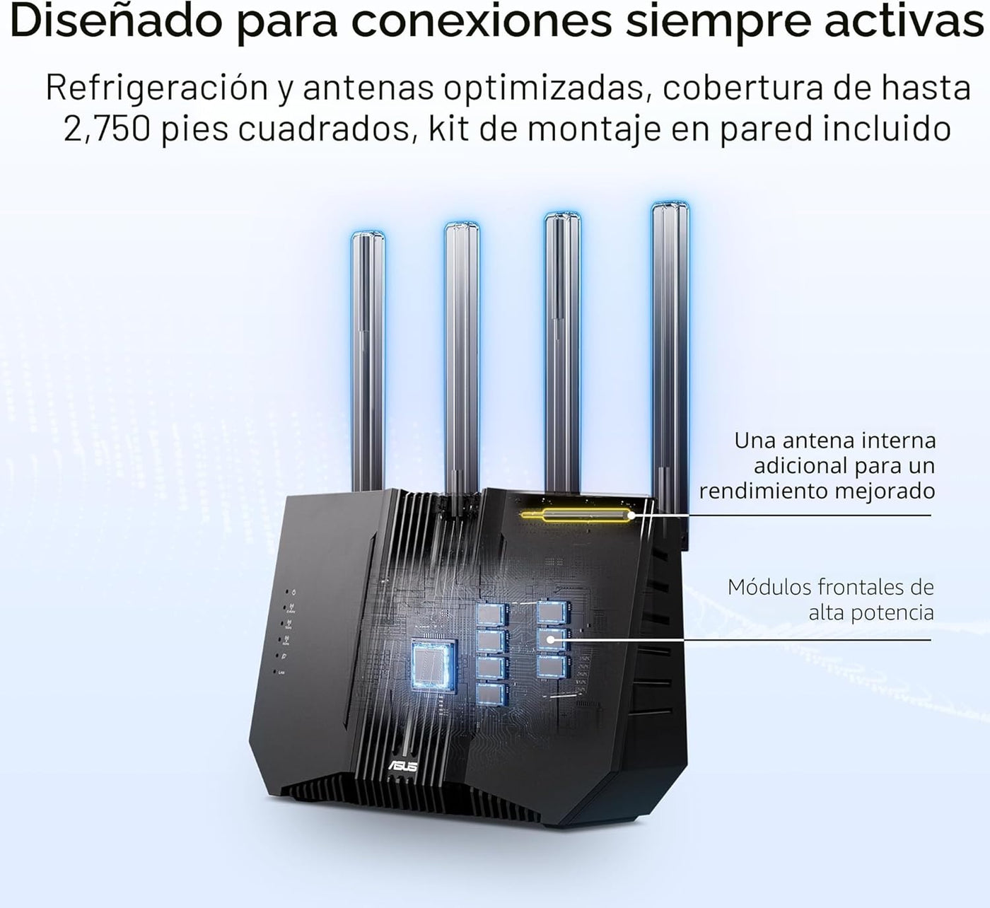 ASUS RT-BE92U BE9700 Router WiFi 7 de tres bandas, admite nuevo anc...