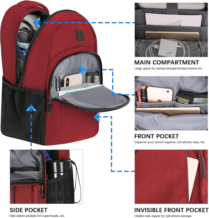 LARIPOP Mochila de viaje para laptop, mochila para laptop de negoci...
