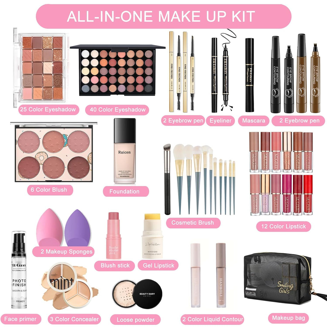 Kit completo de maquillaje para mujeres, juego de maquillaje, juego...