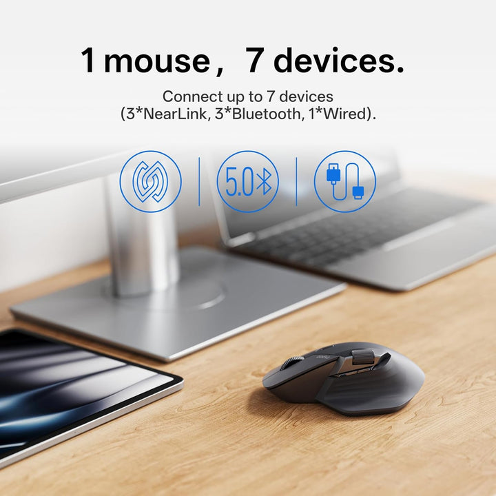 Rapoo Ratón inalámbrico MT760 PRO, NearLink + Bluetooth 5.0 multidi...