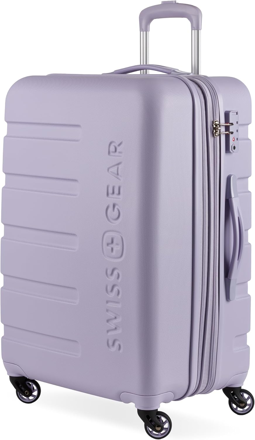 SwissGear 7366 Signature Hardside - Maleta expandible con ruedas giratorias, bloqueo TSA, neblina nocturna, a cuadros, mediano de 23 pulgadas