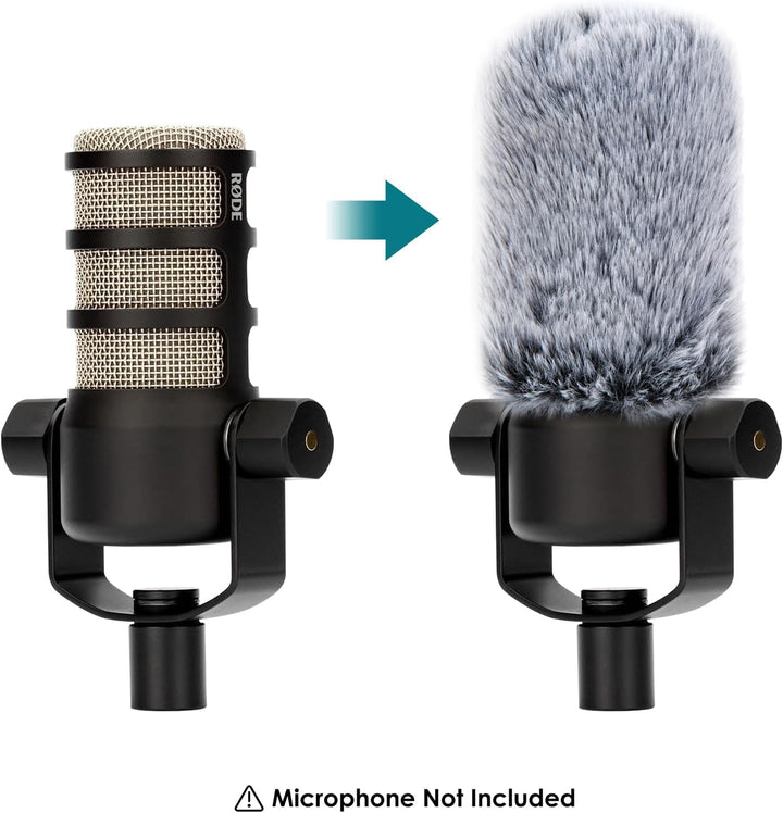 PodMic - Funda peluda con filtro pop, cubierta de viento para micró...