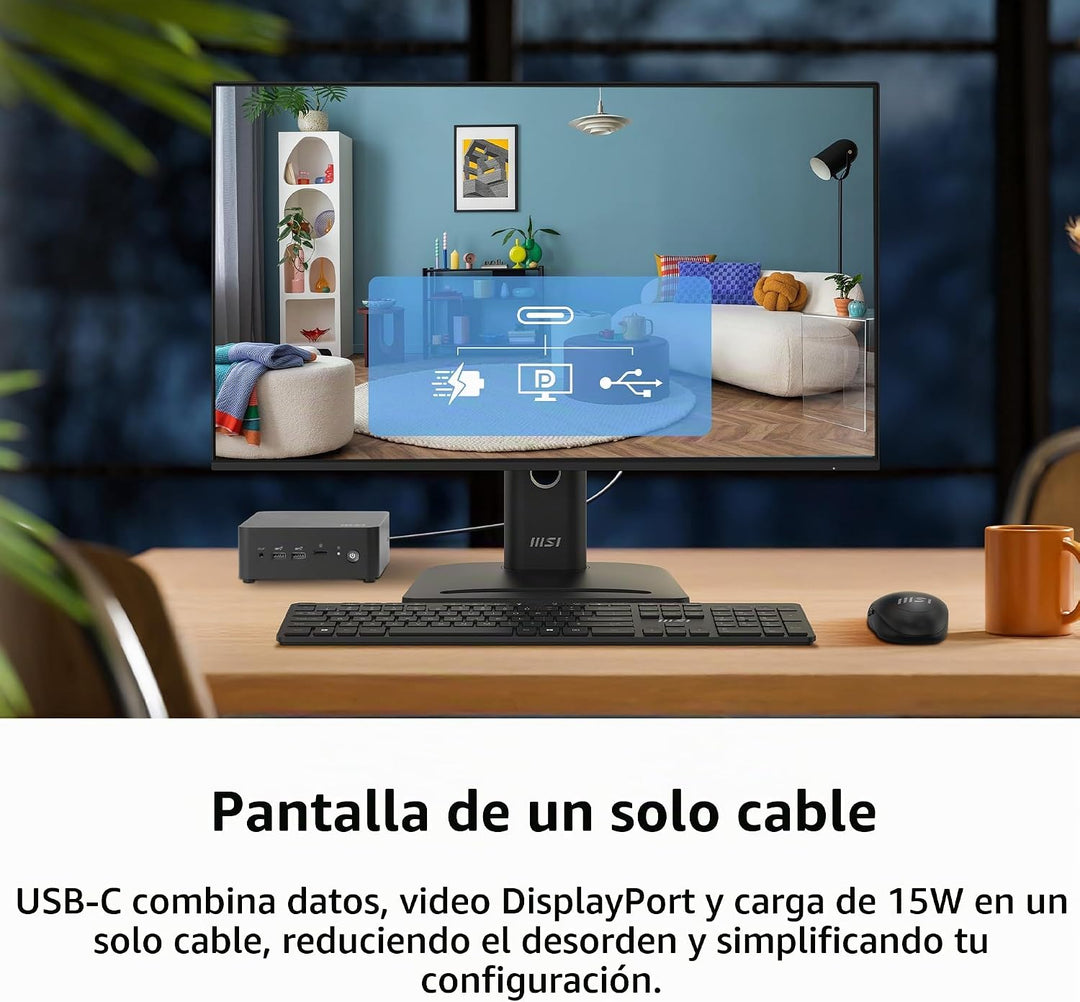 msi PRO MP242 E14C Monitor de oficina IPS 1920 x 1080 (FHD) de 24 p...