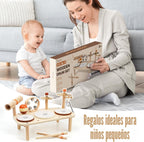 Vanplay Kids Drum Set, Montessori Toys para 2 3 Year Old Boy Girl Gifts