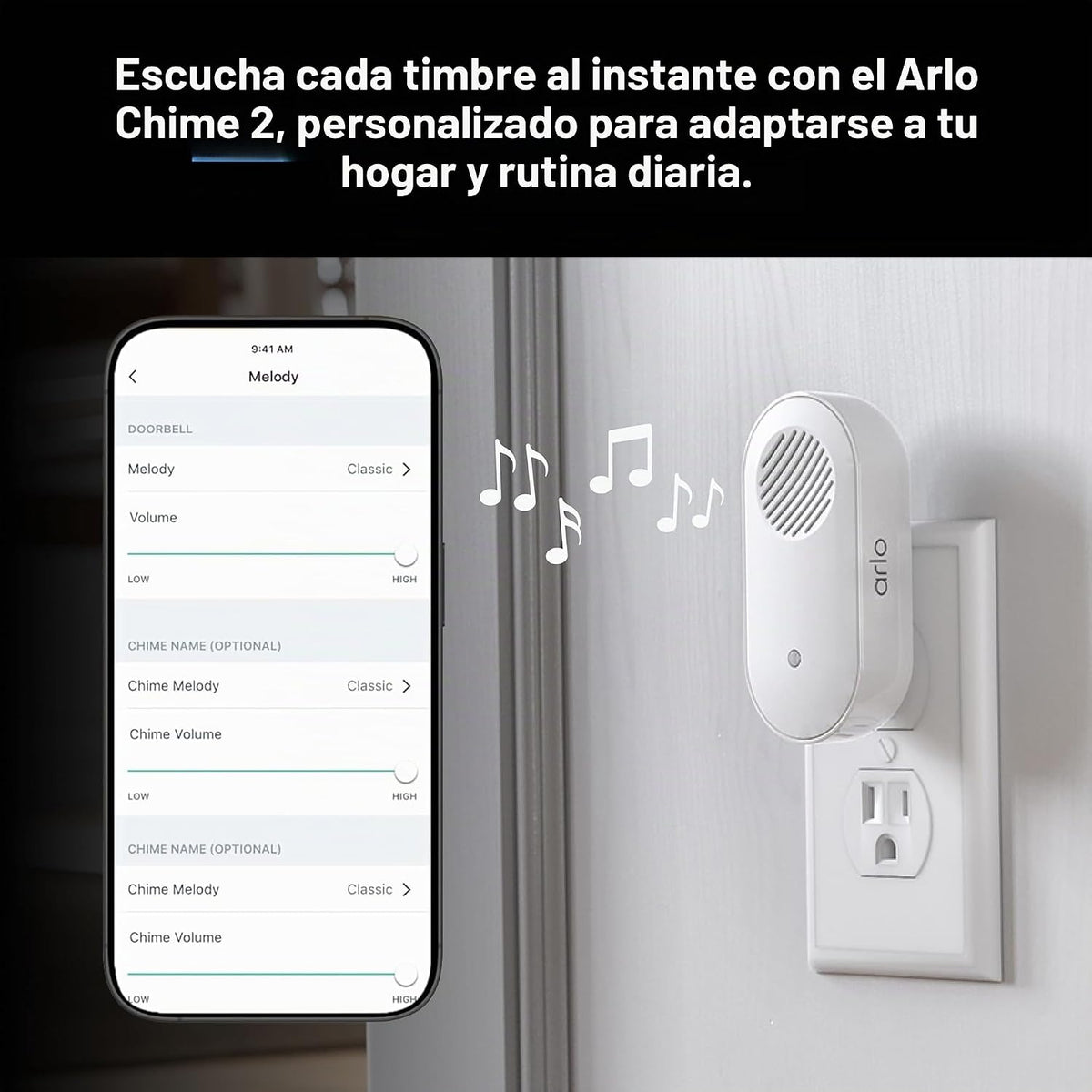 Arlo Video Doorbell 2K (2nd Gen) Inalámbrico o Cableado - 1 Cámara + Timbre