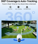 REOLINK Argus PT Ultra 4K Solar Security Camera Outdoor System 4 Pack, Kit de 4 cámaras