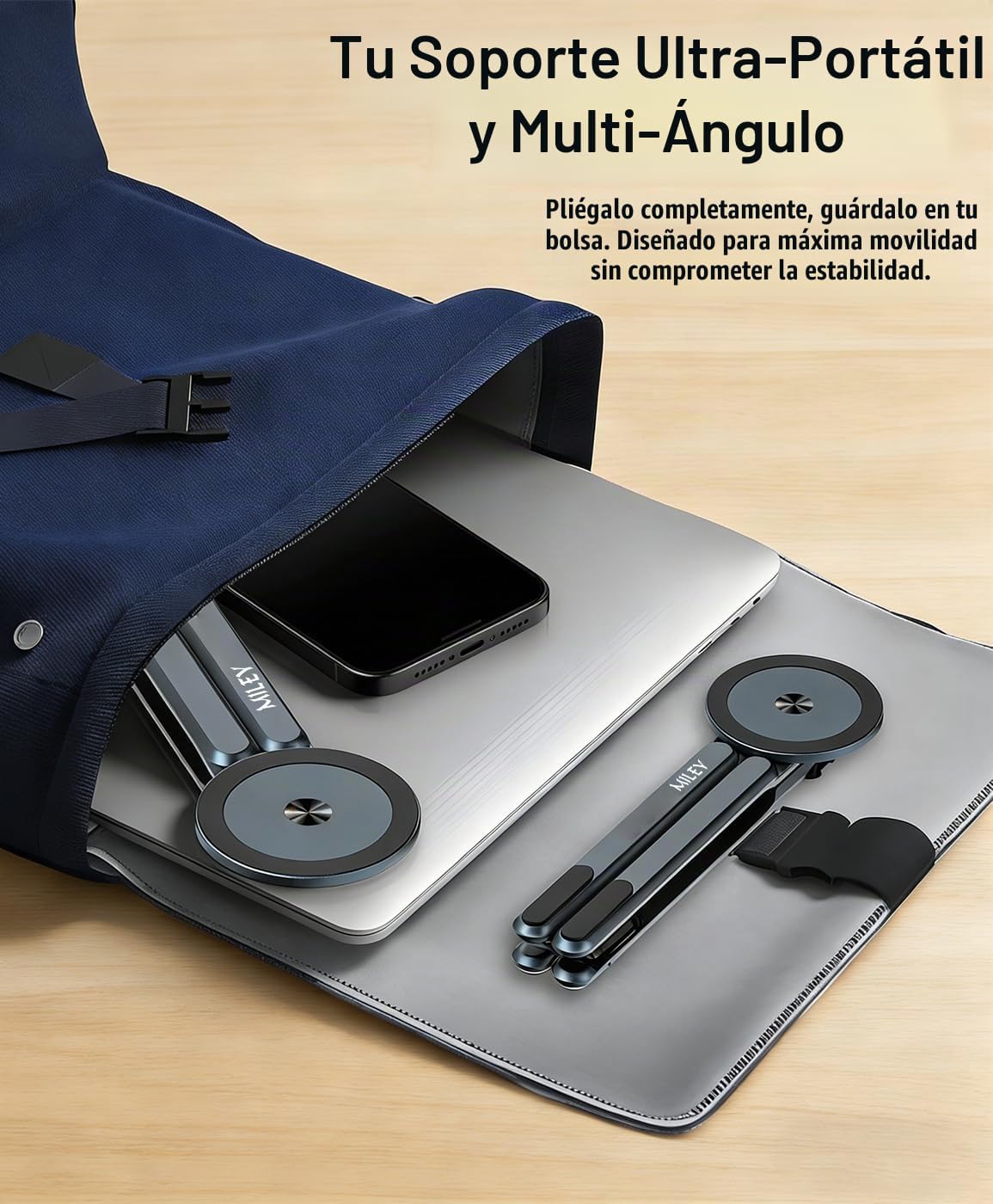 miley Soporte para computadora portátil para escritorio, 8 niveles...
