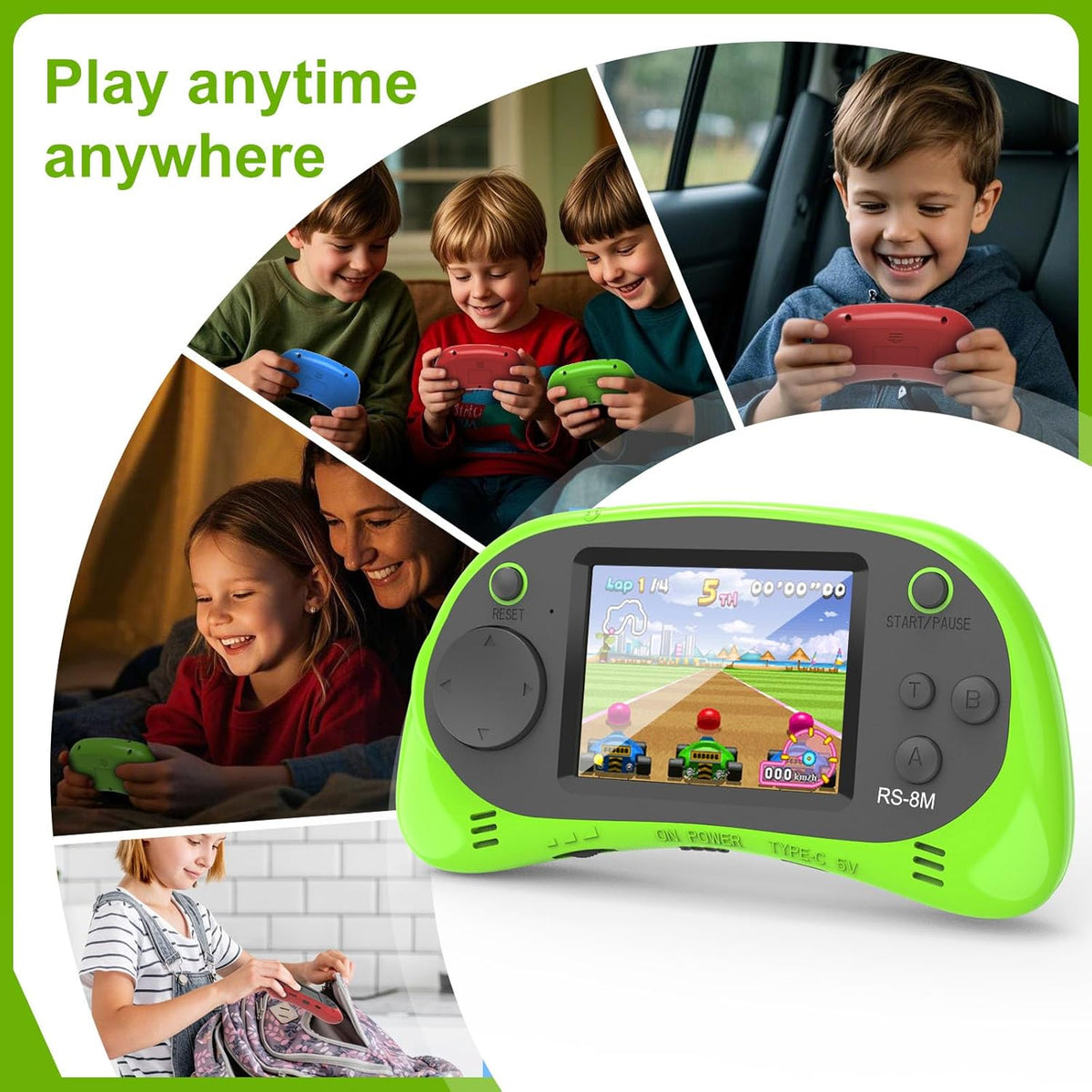 Juegos de mano para niños, videojuego retro de 16 bits con 220 jueg...