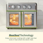 Cuisinart Horno tostador con freidora de aire, diseño artesanal de puerta