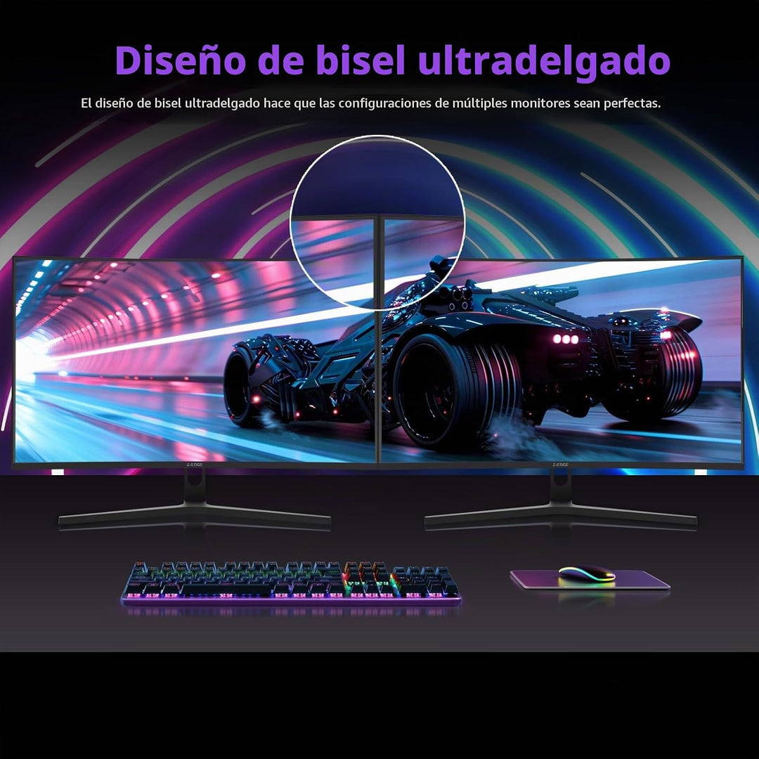 Z-Edge Monitor de juegos curvo de 27 pulgadas, monitor PC FHD 1080P...
