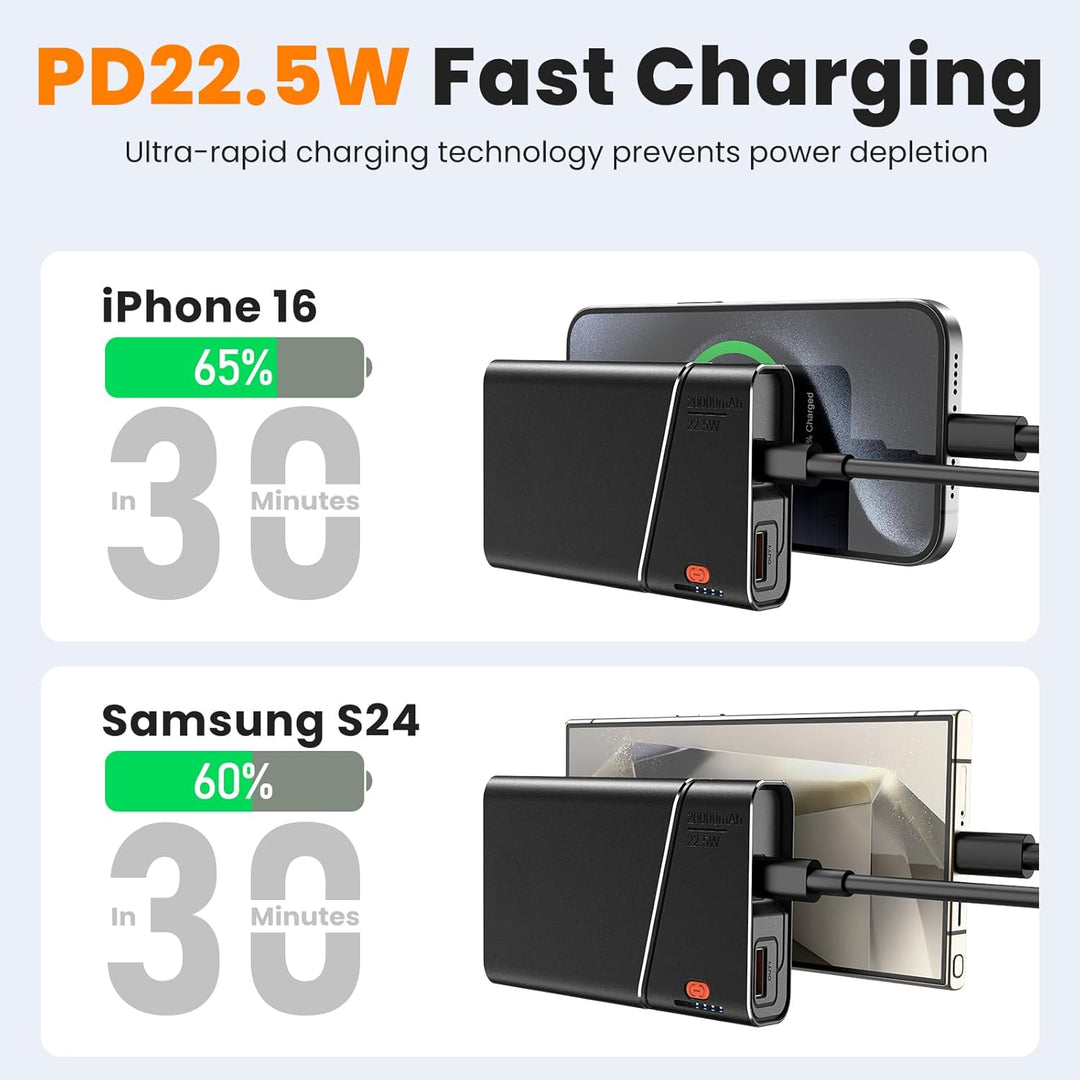 Aaoyun Cargador Portátil Banco de Energía, 20000mAh 22.5W PD Carga...