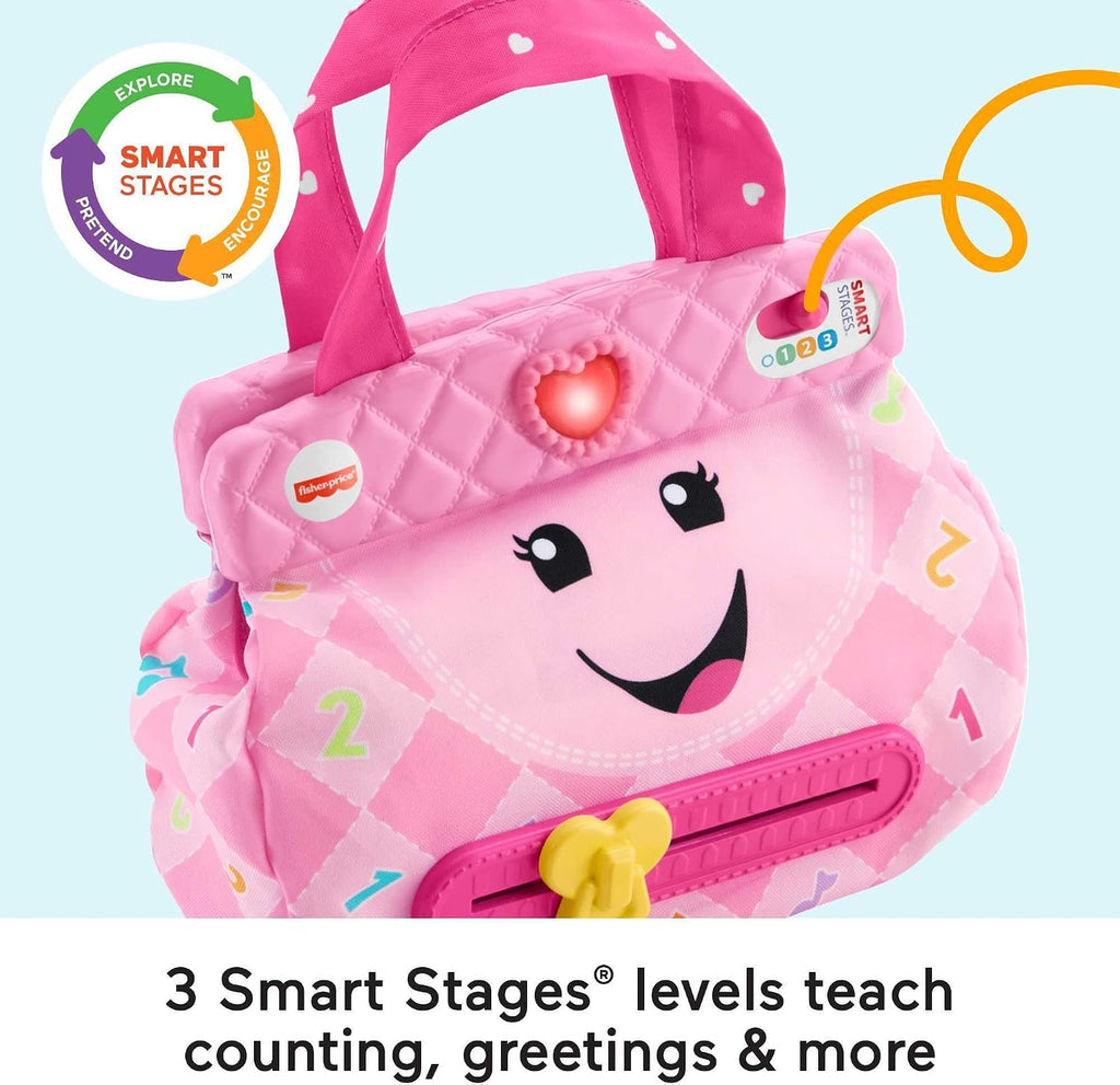 Fisher-Price Laugh & Learn My Smart Purse, rosa, juguete musical para bebé
