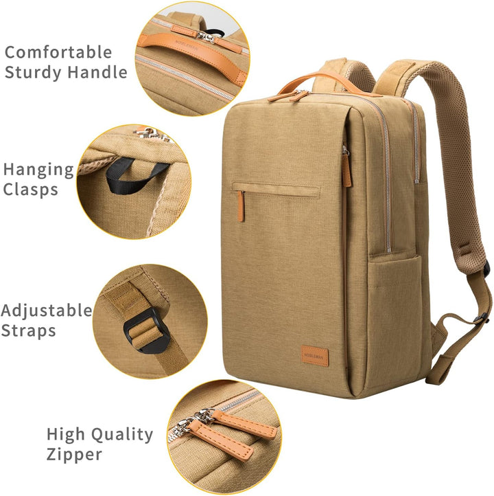 NOBLEMAN Mochila para portátil de viaje para hombres, resistente al...