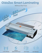 Máquina laminadora de 13 pulgadas con 20 hojas de laminación, laminadora caliente y fría de 11 x 17 para profesores 10 en 1 con alimentación automática de papel, tecnología Never Jam Laminador personal para oficina en casa y escuela