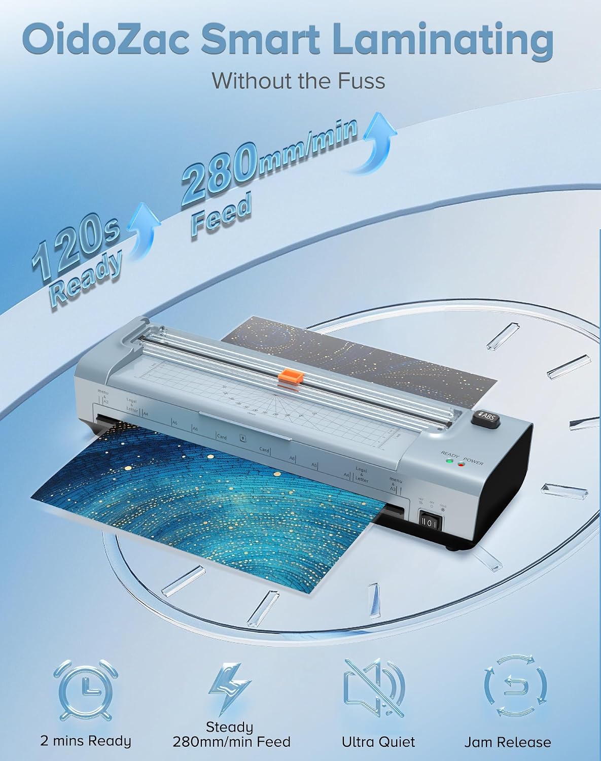 Máquina laminadora de 13 pulgadas con 20 hojas de laminación, laminadora caliente y fría de 11 x 17 para profesores 10 en 1 con alimentación automática de papel, tecnología Never Jam Laminador personal para oficina en casa y escuela