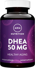 MRM Nutrition DHEA 50mg | Envejecimiento saludable | Micronizado para absorción, 90 unidades