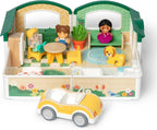 Melissa & Doug Cheery Lane - Juego modular de casa de juegos, figuras de