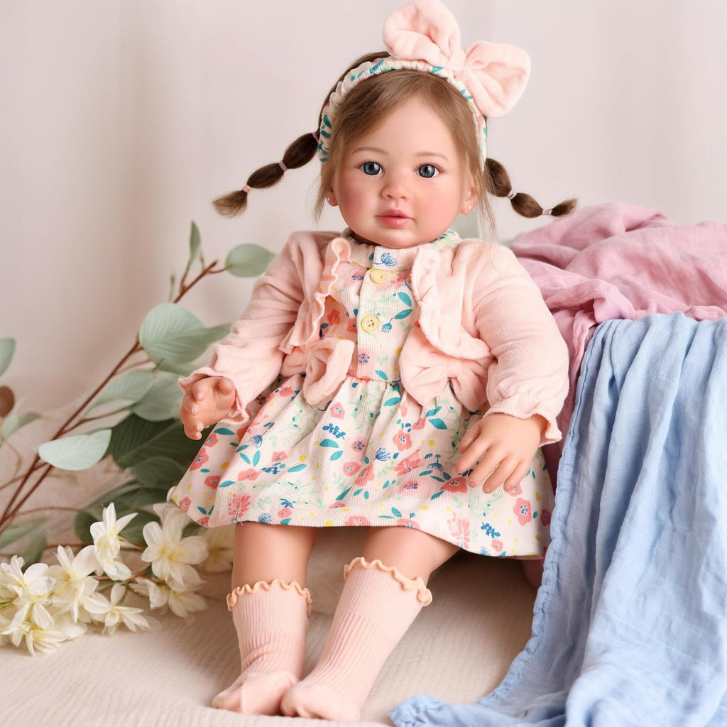 BABESIDE - Muñecas de bebé Reborn realistas de 24 pulgadas, cuerpo suave y posable