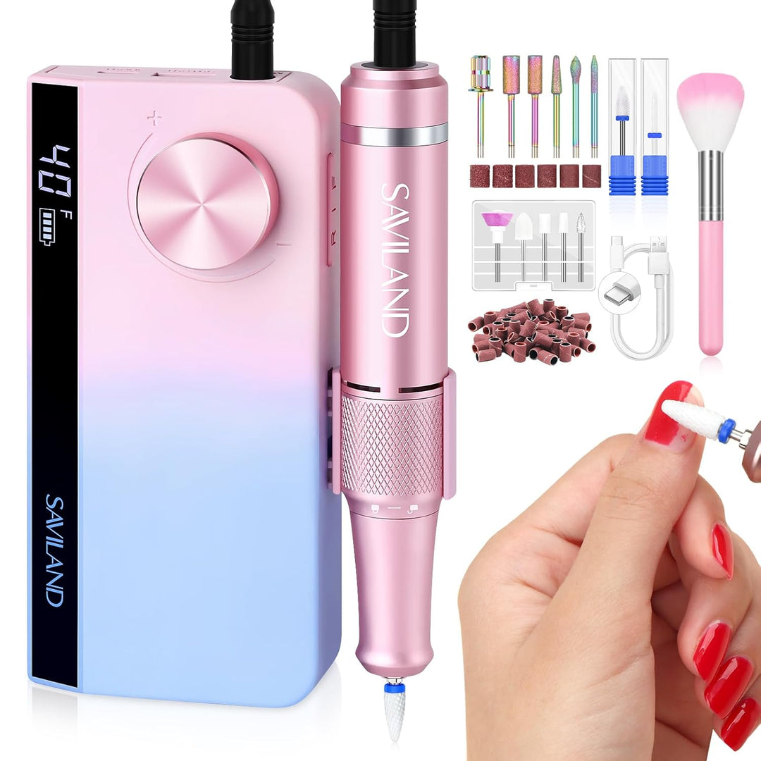 SAVILAND Taladro de Uñas Eléctrico Portátil: Lima de Uñas Eléctrica...