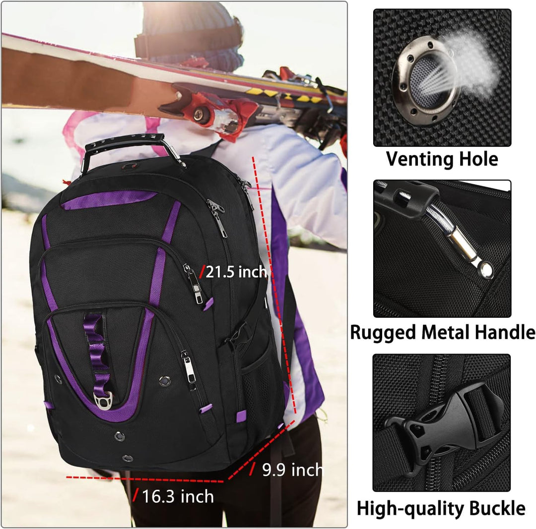 Mochila de viaje de 18.4 pulgadas para hombres y mujeres, 55-60L mo...