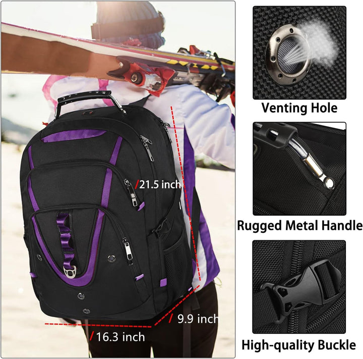 Mochila de viaje de 18.4 pulgadas para hombres y mujeres, 55-60L mo...