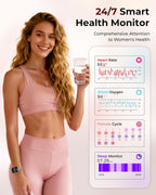Iaret Reloj inteligente para mujer, juego de regalo de 4 bandas y encanto, rastreador de fitness HD de 1.75 pulgadas con llamadas Bluetooth, monitor de sueño SpO2 de frecuencia cardíaca, más de 120