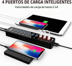 atolla, hub USB 3.0 de 11 puertos, alimentado, adaptador 12V/4A