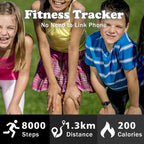 Relojes para niños y niñas, reloj deportivo digital con contador de pasos, podómetro, alarma de vibración, sin aplicación, impermeable, rastreador de fitness, reloj para niños, niñas, adolescentes