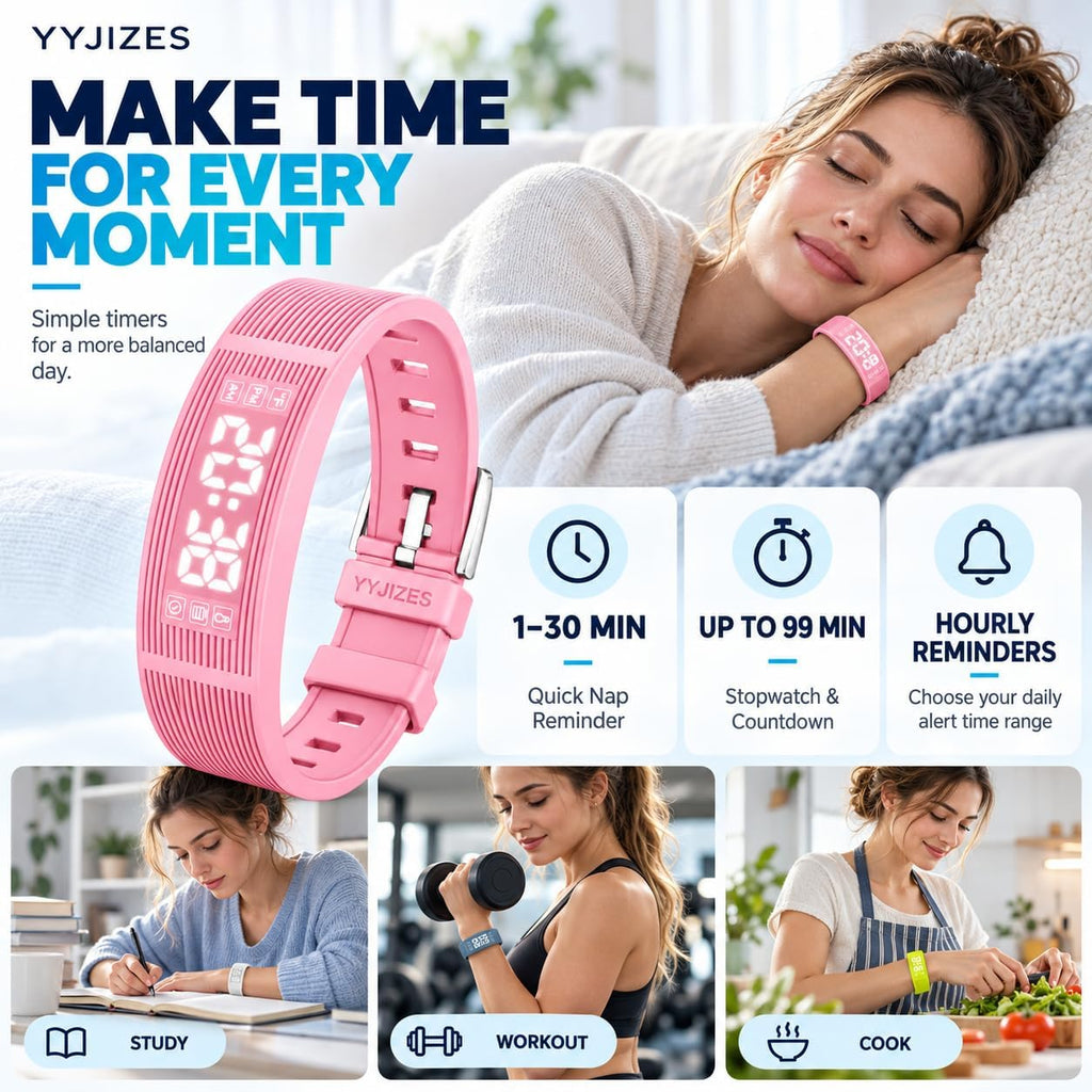 Nueva actualización para 2027 Reloj despertador para personas que duermen pesadas, pulsera vibratoria, pulsera de choque para adolescentes, reloj silencioso para niños, para despertador