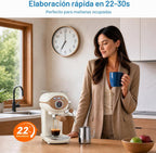 XIXUBX Máquina de café expreso, compacta con espumador de leche, color
