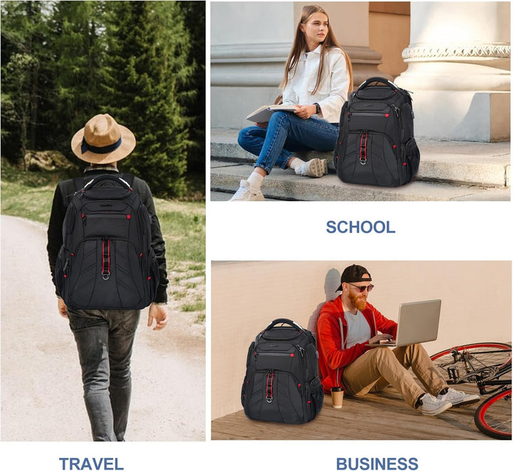 VANKEAN Mochila de viaje para portátil de 17.3 pulgadas, compatible...